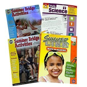 Summer Activity & Learning Workbooks Bundle Grades 2-3